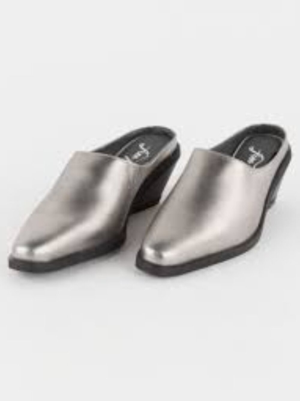 FREE PEOPLE SILVER WESTERN LEATHER TALLULAH MULE 8.5